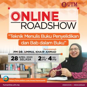Online Roadshow “Teknik Menulis Buku Penyelidikan dan Bab dalam Buku”
