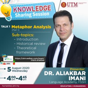 Knowledge Sharing Sessing - Talk 1: Metaphor Analysis (Presenter Dr. Aliakbar Imani)