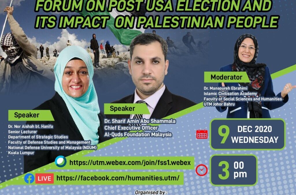 Webinar Forum of Post USA election and its impact on Palestinian people