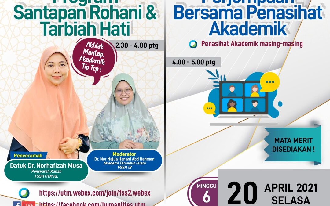 Program Santapan Rohani & Tarbiah Hati “Akhlak Mantap, Akademik Tiptop”