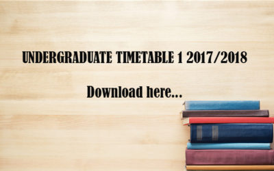Undergraduate Timetable 2017/2018