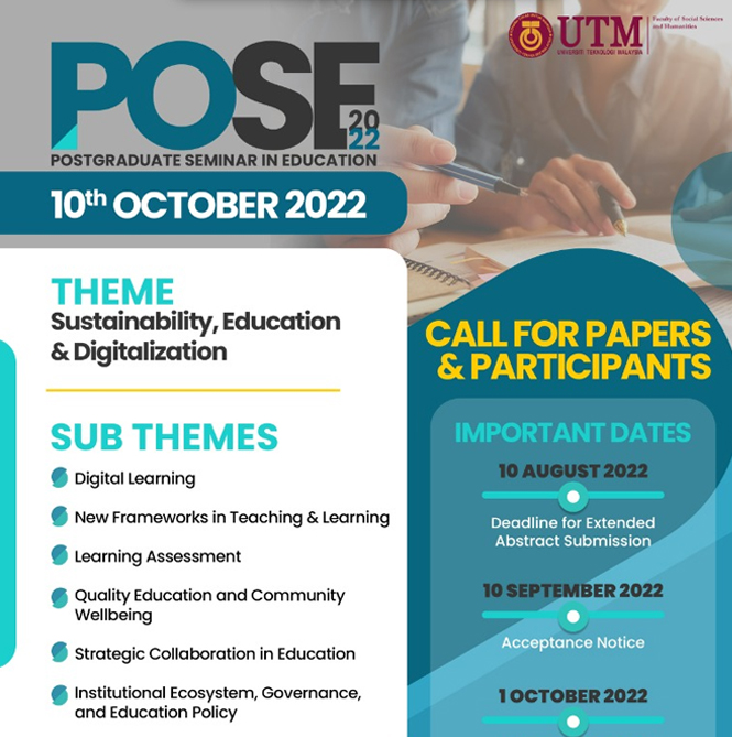 Postgraduate Seminar in Education (POSE2022)