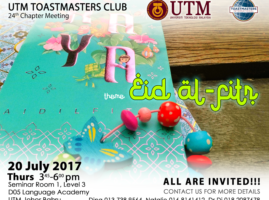 UTM TOASTMASTERS CLUB 24TH CHAPTER MEETING