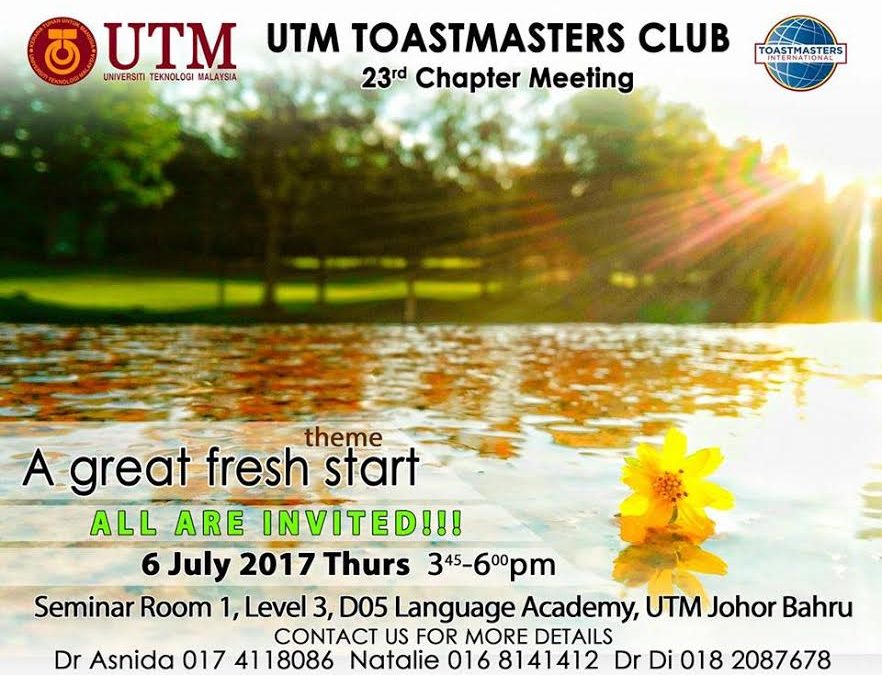 UTM TOASTMASTERS CLUB REGULAR SOCIAL GATHERING AT LANGUAGE ACADEMY