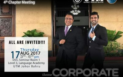 UTM TOASTMASTERS CLUB – 4TH CHAPTER MEETING 2017/2018