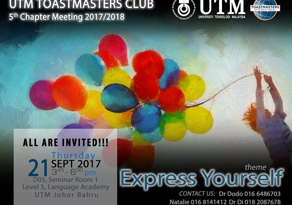 UTM TOASTMASTERS CLUB SOCIAL GATHERING – SEPTEMBER 2017