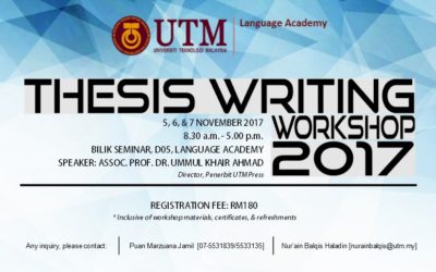 THESIS WRITING WORKSHOP WITH ASSOC. PROF. DR. UMMUL KHAIR AHMAD