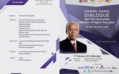 SESI DIALOG YANG BERHORMAT MENTERI PENGAJIAN TINGGI BERSAMA WAKIL INDUSTRI ZON SELATAN 5 FEBRUARI 2018