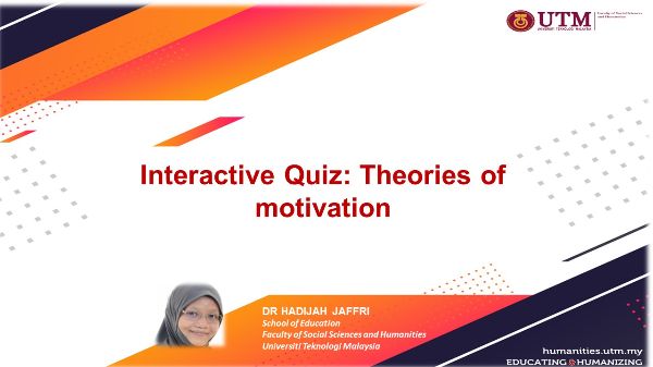 Interactive quiz: Theories of motivation