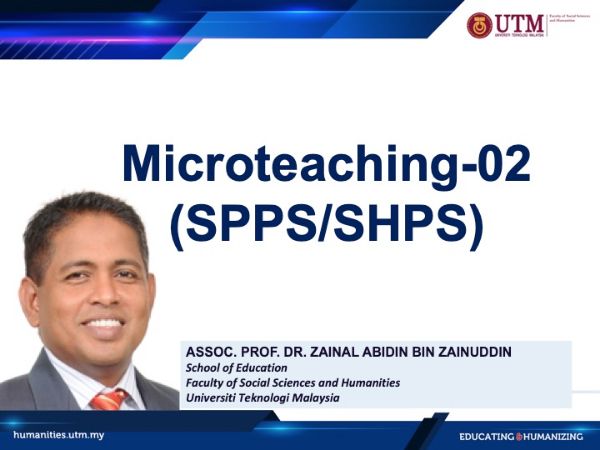 Microteaching SHPA2001 SECTION 02 – Introduction
