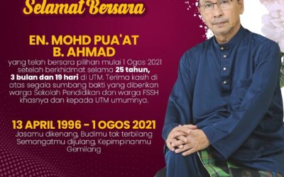 UCAPAN TERIMA KASIH DAN SELAMAT BERSARA KEPADA ENCIK MOHD PUA’AT B. AHMAD