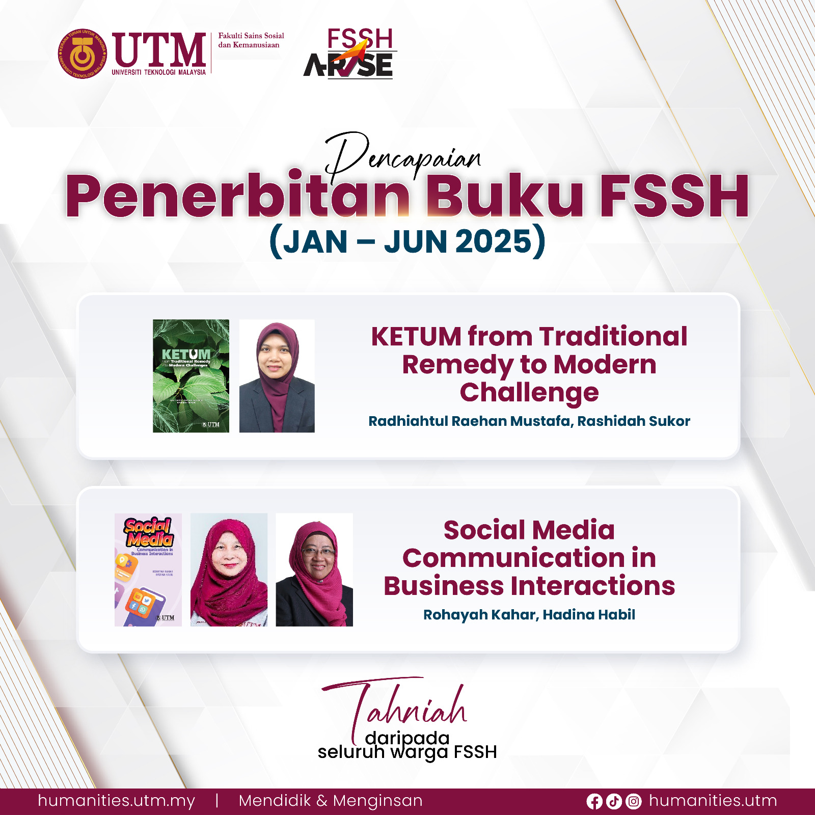 Fssh Utm Penerbitan Buku FSSH - Humanities UTM MY