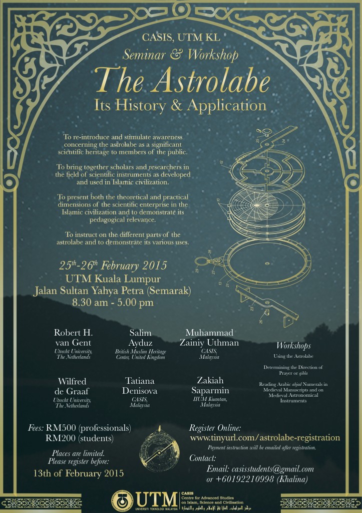 THE ASTROLABE : ITS HISTORY AND APPLICATION